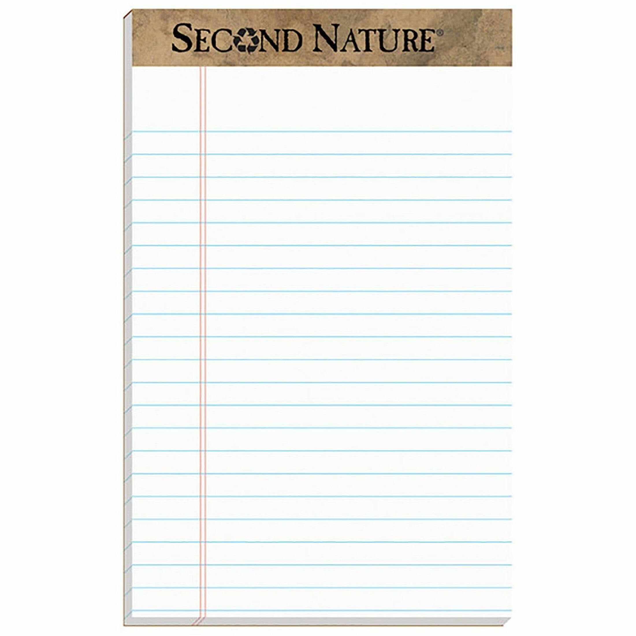 Tops R Second Nature R 100 Recycled 15-Lb Writing Pads 5in x 8in White Pack Of 12