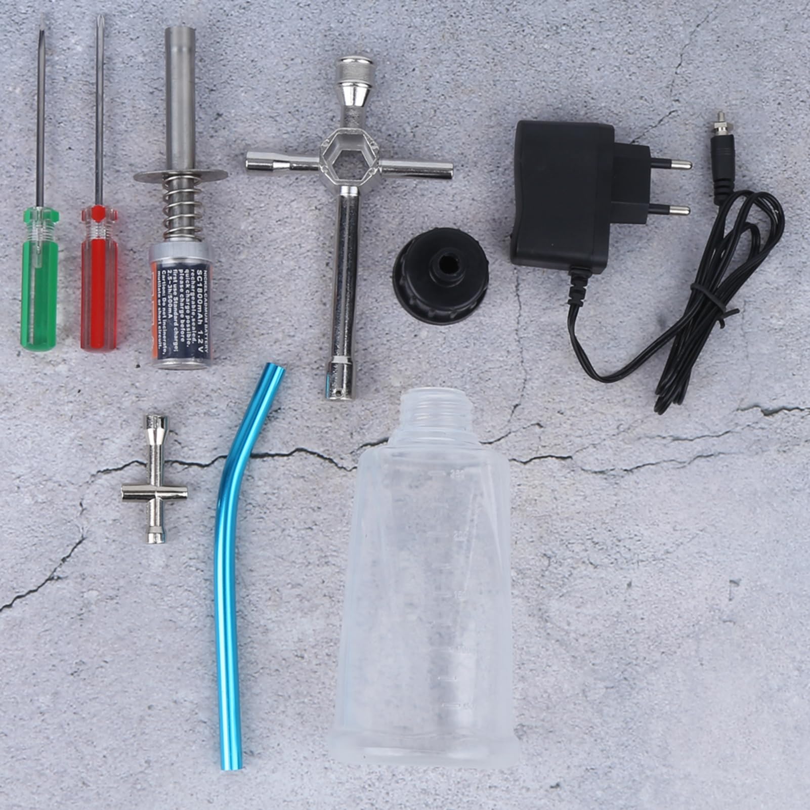 Kit de Arranque Nitro RC, Kit de Arranque de Combustible de Combustible Igniter Herramientas de Cargador Combo Combo Universal RC Motor de Encendido Conjunto para 80141 1/8 1/10