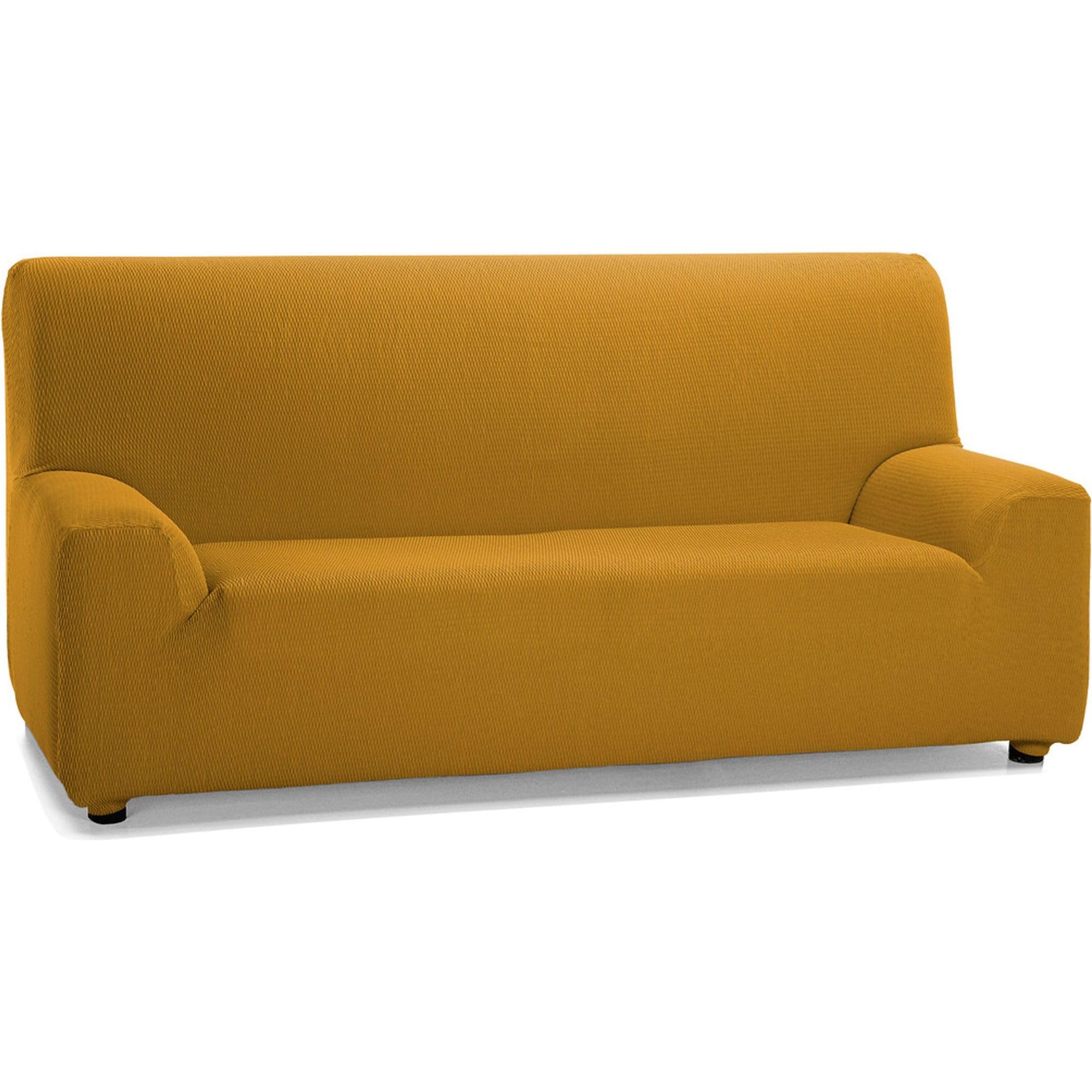 ECOMMERC3 Sofaüberwurf für 3 Sitzer - Farbe Senf - rutschfest und super verstellbar, 100% Made in Spain