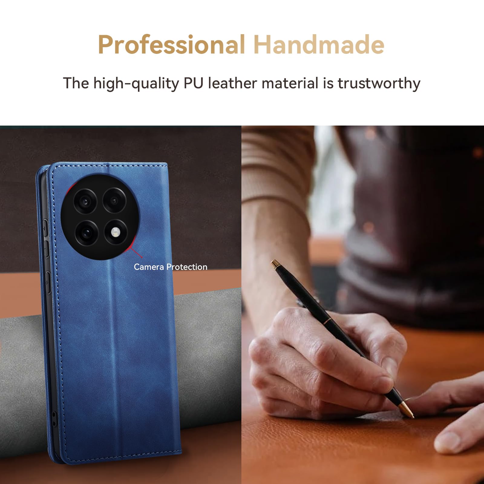 TIANCI Cover OnePlus 13R Portafoglio | Pelle PU Con Motivo Reticolo E Supporto Integrato - 4
