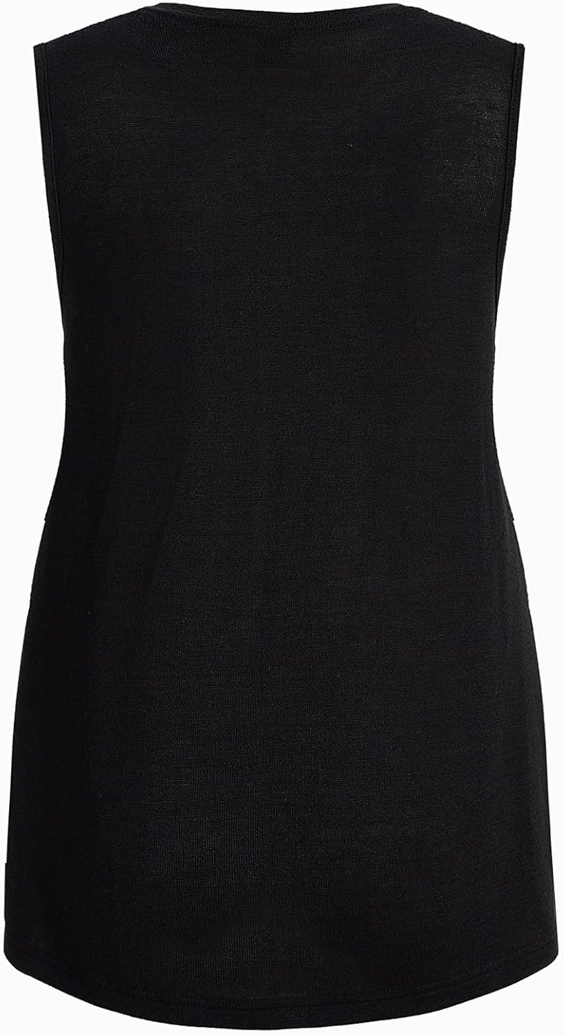 OYOANGLE Maternity Tank Top Summer Sleeveless Crewneck Pregnancy Shirts Side Split Pregnant Clothes - Image 4