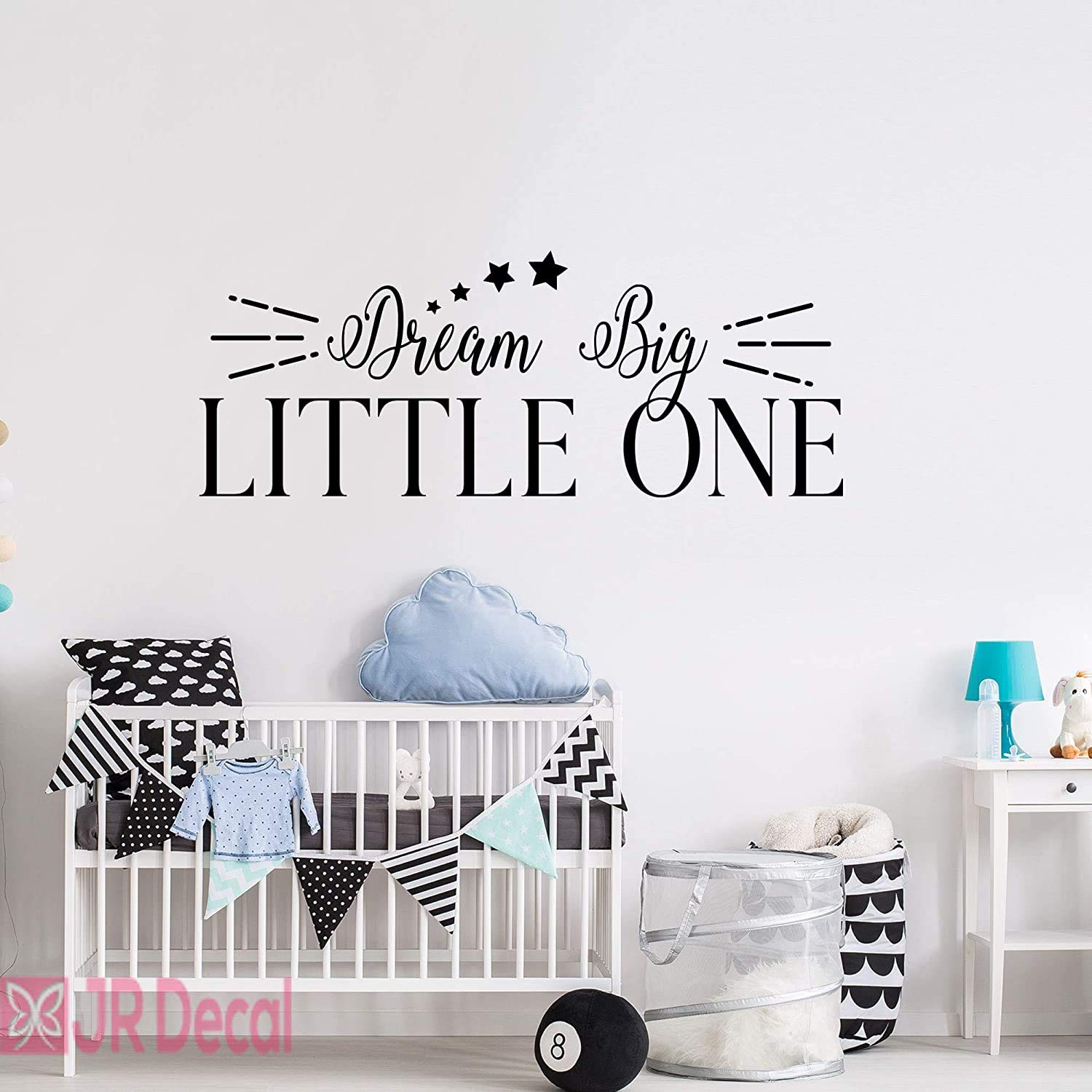 Dream Big Little One Nursery Quote wall stickers, Stars