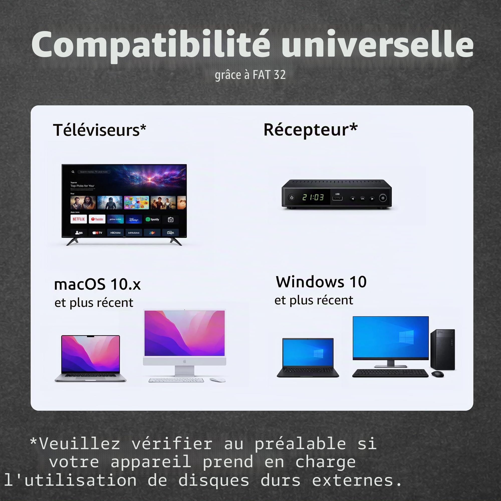 Intenso Memory Play 6021480 Disque Dur Portable 2 to pour TV Externe Portable - 2,5" - 5400 TR/Min - Cache 8 Mo - USB 3 avec Support TV - Noir
