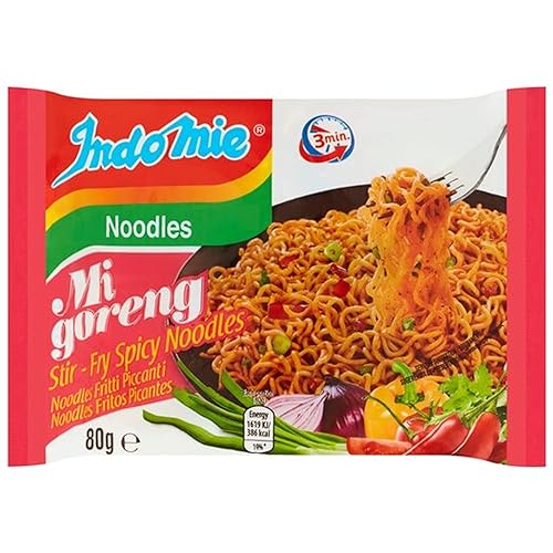 Fideos fritos Indomie Mi Goreng instantáneos con certificado Halal sabor original pack de 30