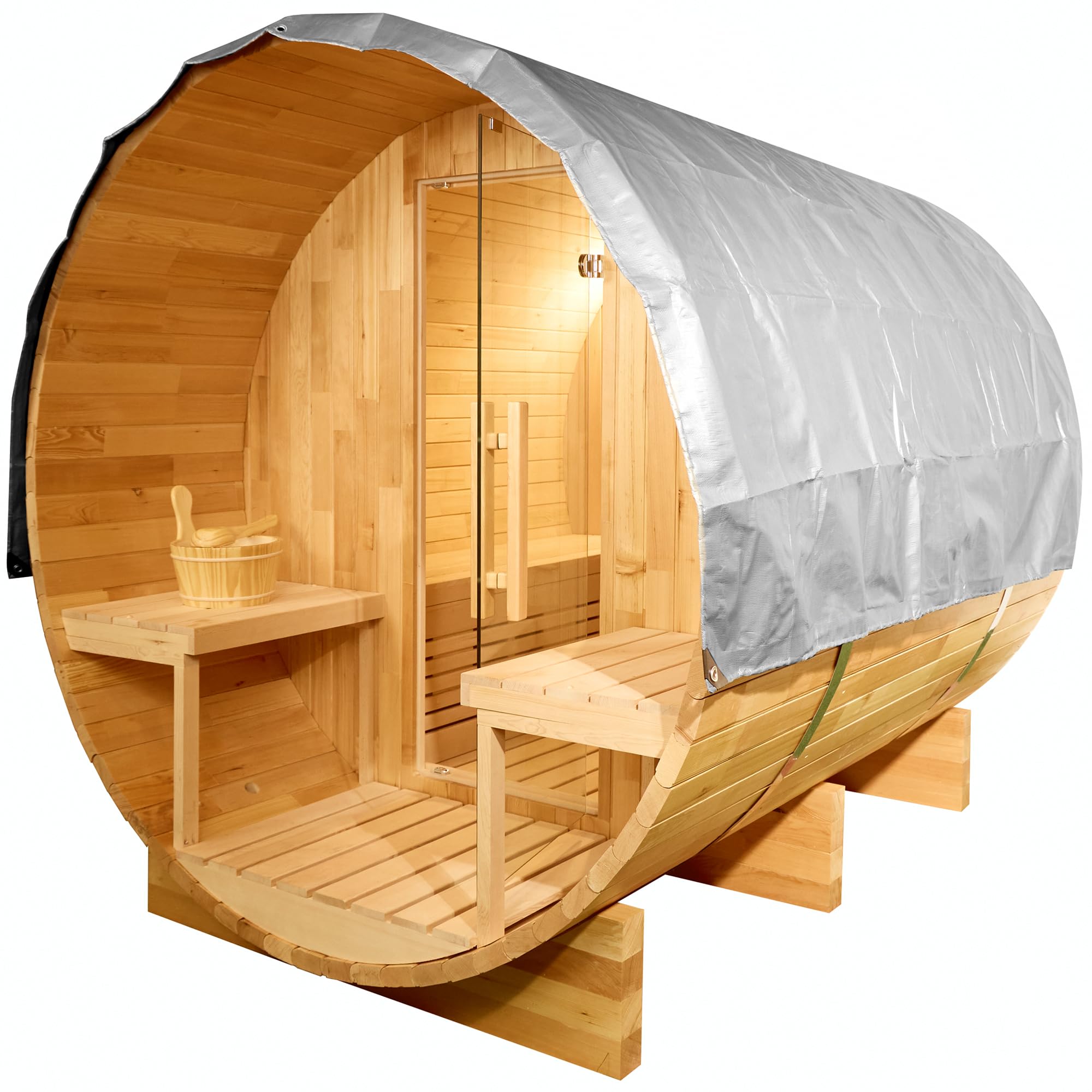 GLOBAL RELAX DHARANI S6 Sauna extérieur vapeur 6 personnes Radio USB Bluetooth