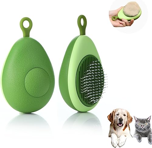 Cepillo de aseo para gatos, bonito cepillo en forma de fruta para perros y gatos, elimina el pelo suelto y los enredos, cepillo fácil de limpiar,