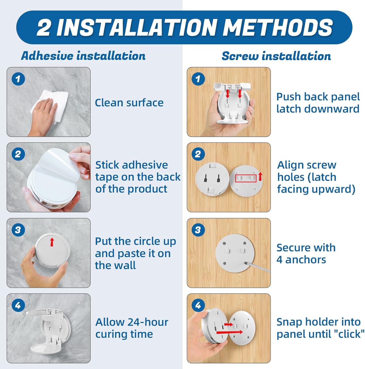 Water Bottle Holder Compatible with Stanley, Hydroflask, Sinple Midern, Stable and Durablee Wall Cup Holder, Space Saving Water Bottle Organizer Storage for Drinks and Coffee (White, 2) - Image 4