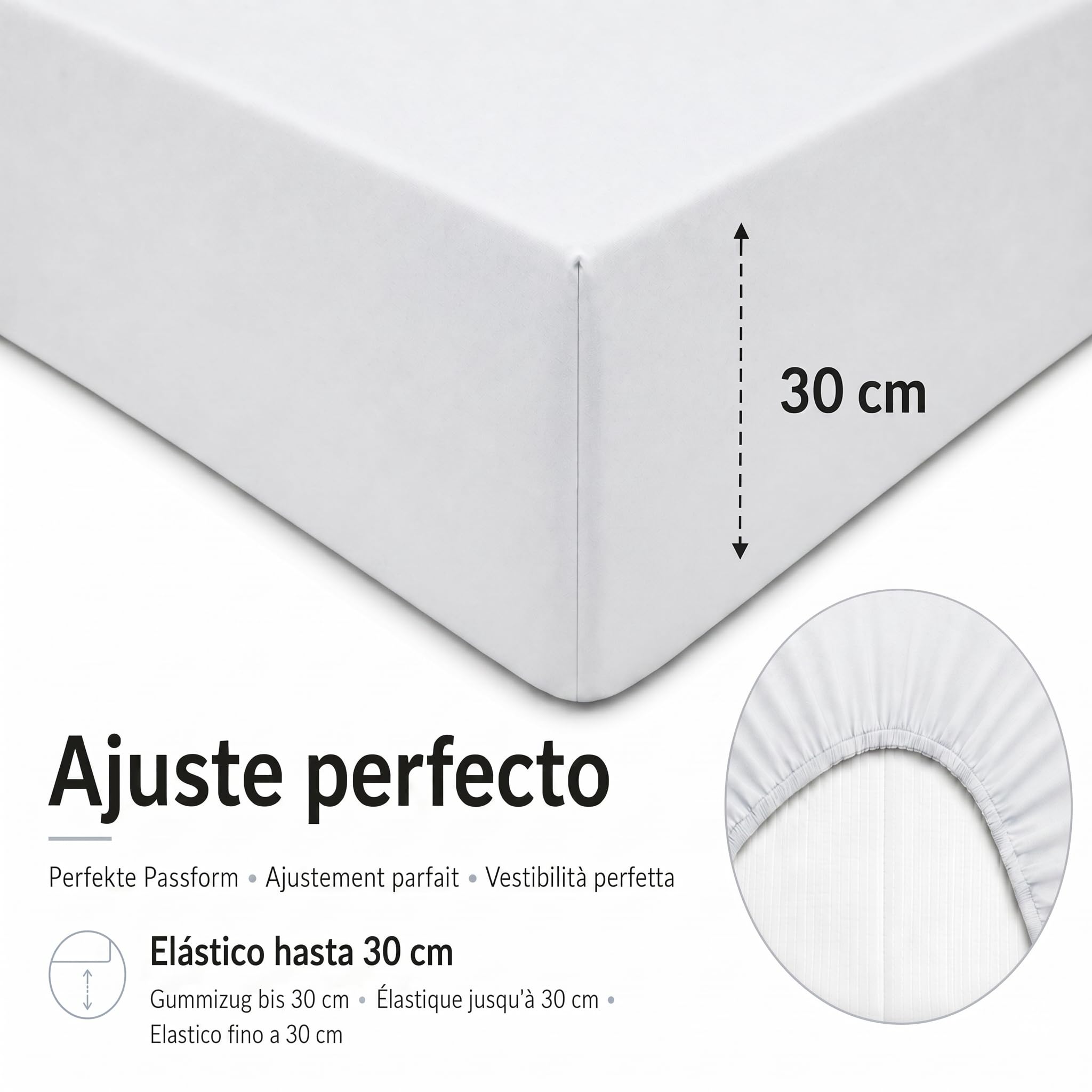 Degrees home - Zestaw pościeli premium 90 x 190-3 elementy, prześcieradło 90 x 190, prześcieradło z gumką 90 x 190, regulowane, 1 poszewka na poduszkę 80 x 50