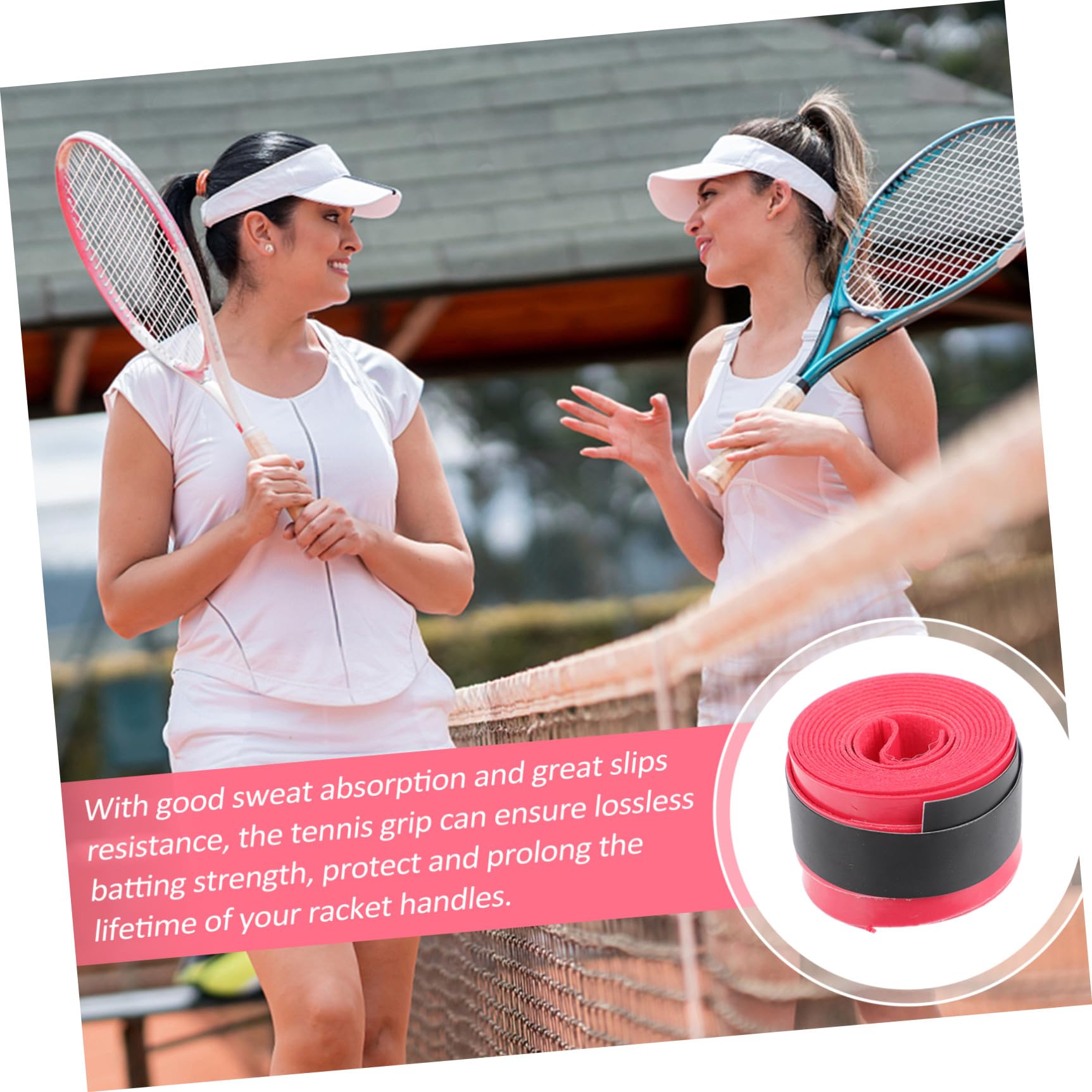 BESPORTBLE Colla per Racchette da Badminton Nastro per Impugnatura da Tennis overgrip per Racchette da Badminton bandalette Racchetta Paddle Nastri per Racchette Multifunzione Rosso