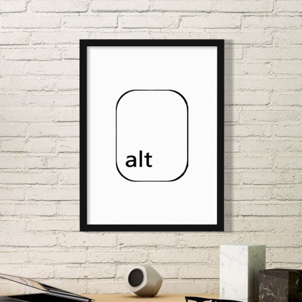 Estampes Clavier Symbole Alt et cadre photo noir Medium pour stickers muraux maison