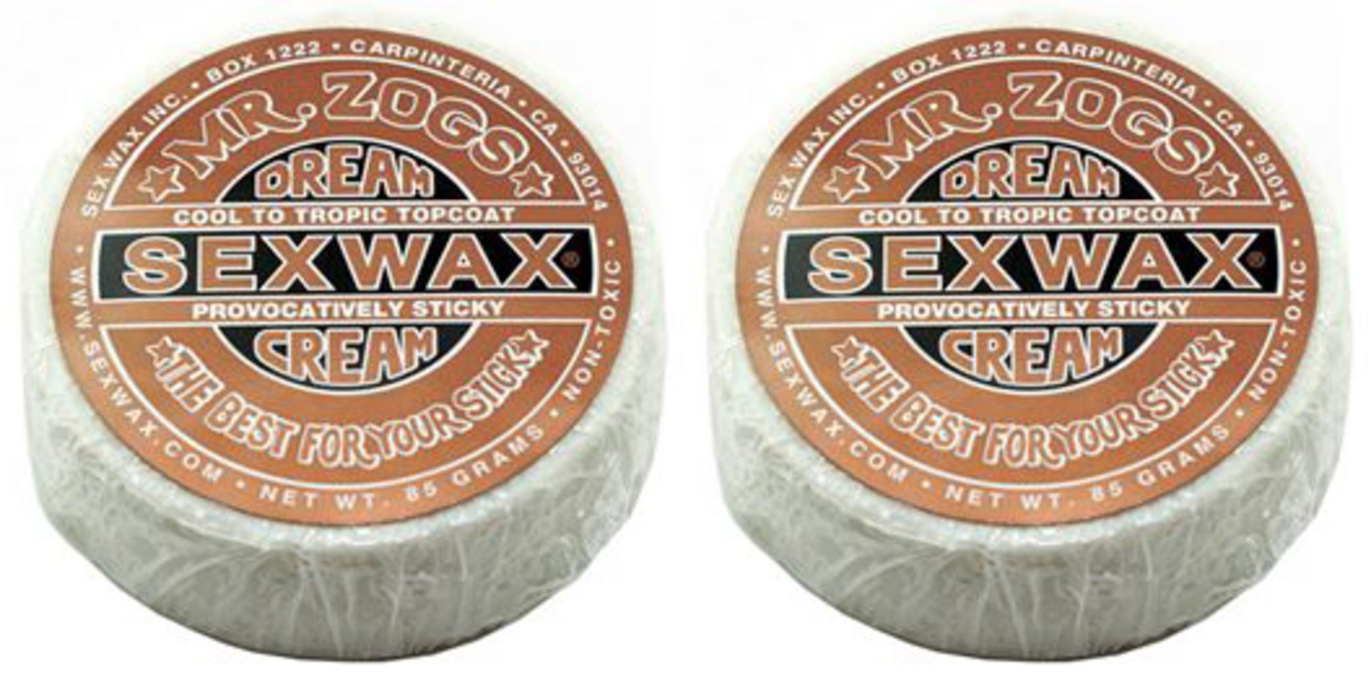 SexWax Dream Cream Surf Wax Mr Zogs Surfboard/Bronze Twin Pack