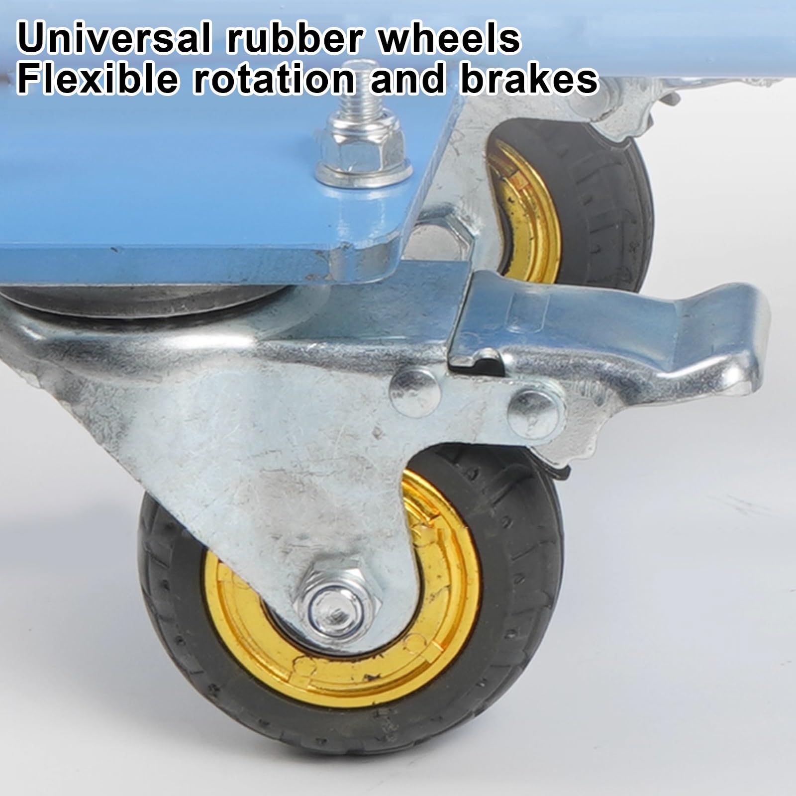 Carrello resistente per lastre di pietra, capacità 499 kg, ruote in gomma solida da 20,3 cm, morsetto regolabile per pannelli in granito, vetro, materassi e legno