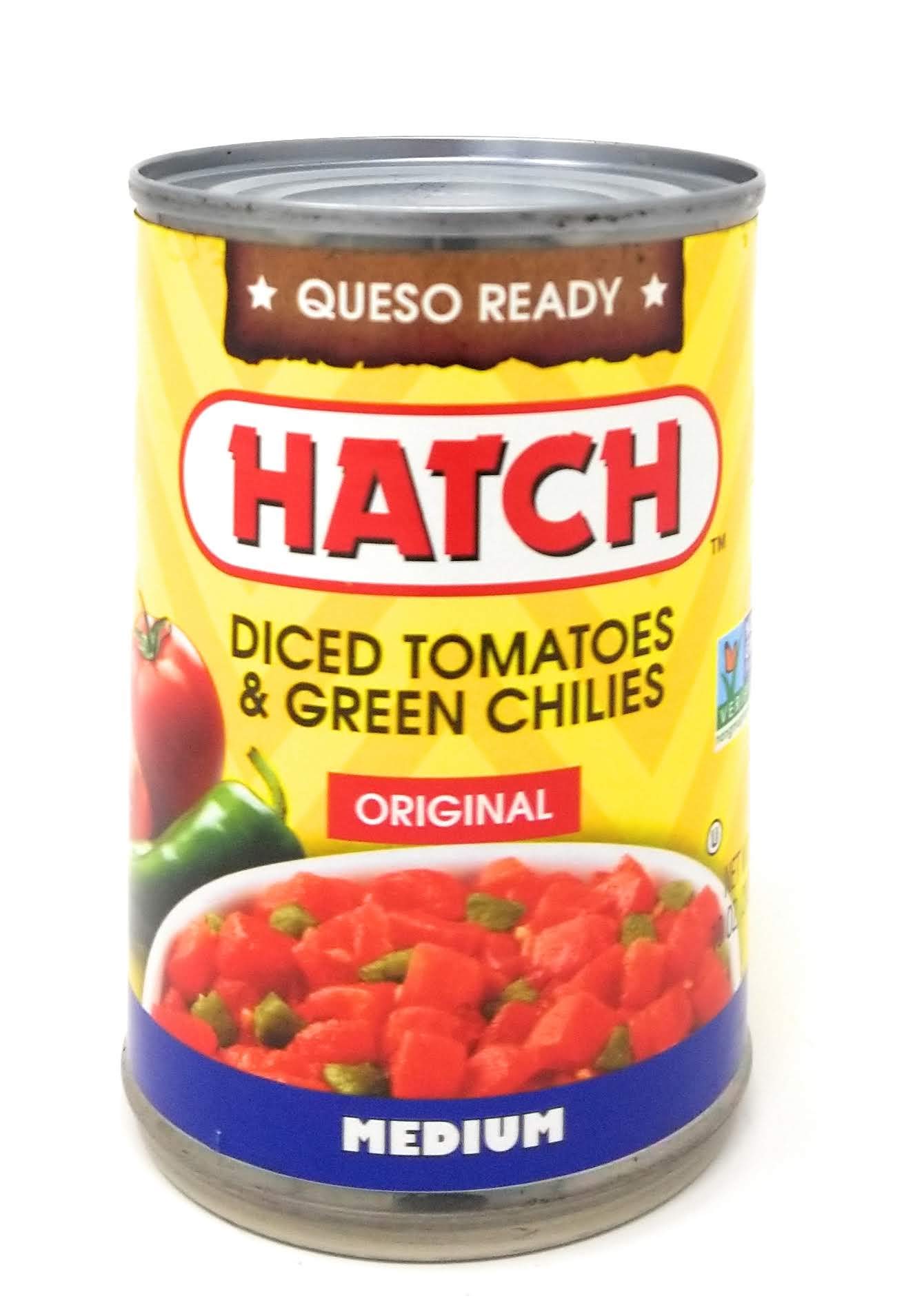 Hatch Chili Company Diced Tomatoes & Green Chilies Original Medium Heat 10oz (QTY 4)
