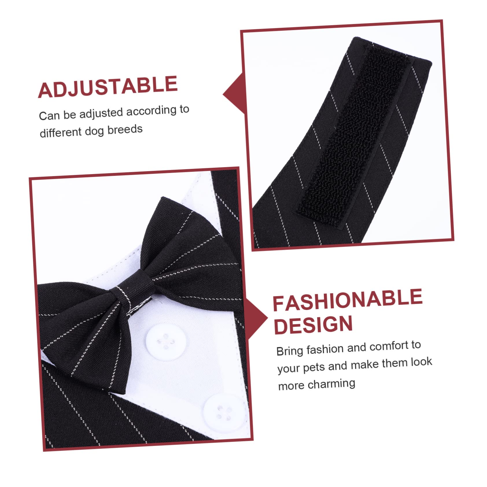 Kisangel 3pièces Bandana pour Chien Serviette De pour Animaux De Compagnie Collier Décoratif Pratique Et Élégant pour Mariage Et Événements Spéciaux