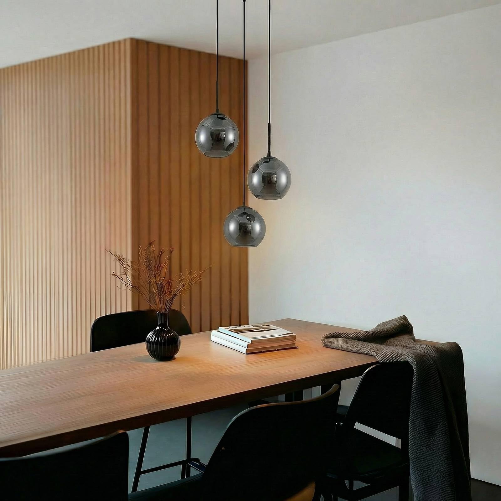 Lindby Lampada a sospensione dimmerabile (Moderno) colore Grigio, in Vetro ad es. Soggiorno & Sala da pranzo lampada soffitto plafoniera illuminazione
