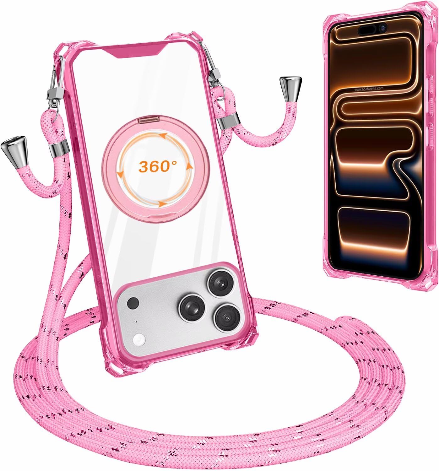 GoodcAcy Custodia Con Cordino per iPhone 13, Cover Con Collana