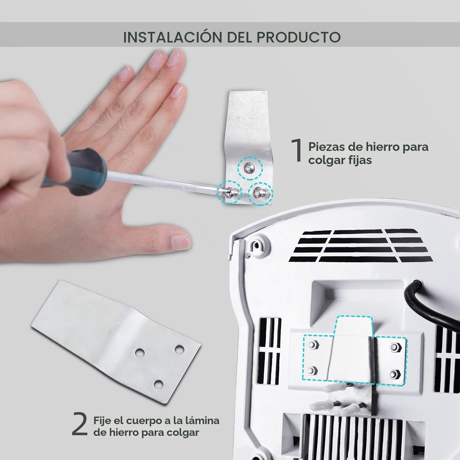 modunful Secadores de manos para aseos comerciales, secadores de manos eléctricos automáticos con calefacción para el hogar, extra silenciosos, bajo ruido (40db), montaje en pared con enchufe