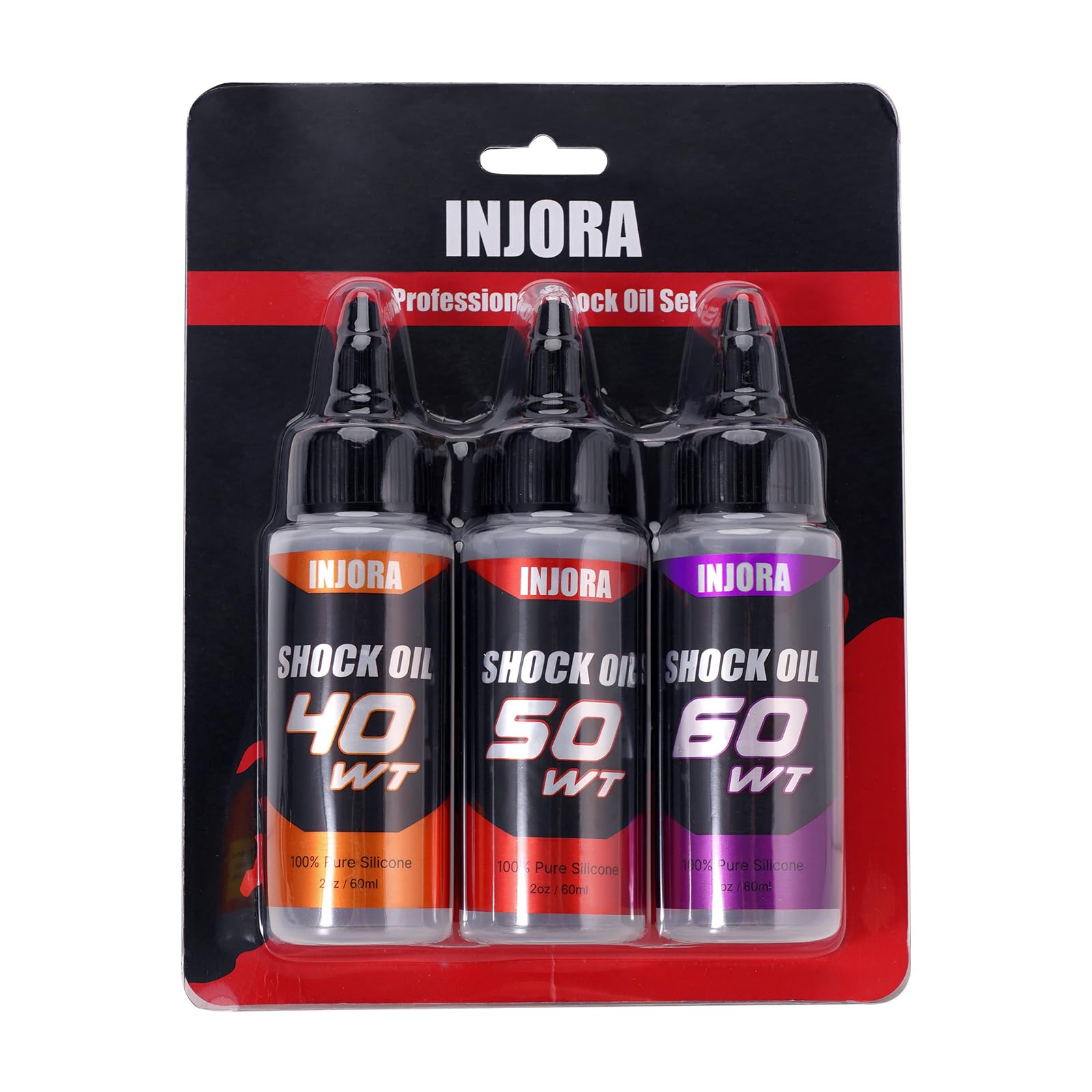 INJORA Aceite para Amortiguadores de Coches RC de Silicona 40 50 60WT
