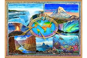 7 Wonders of the World Poster Print