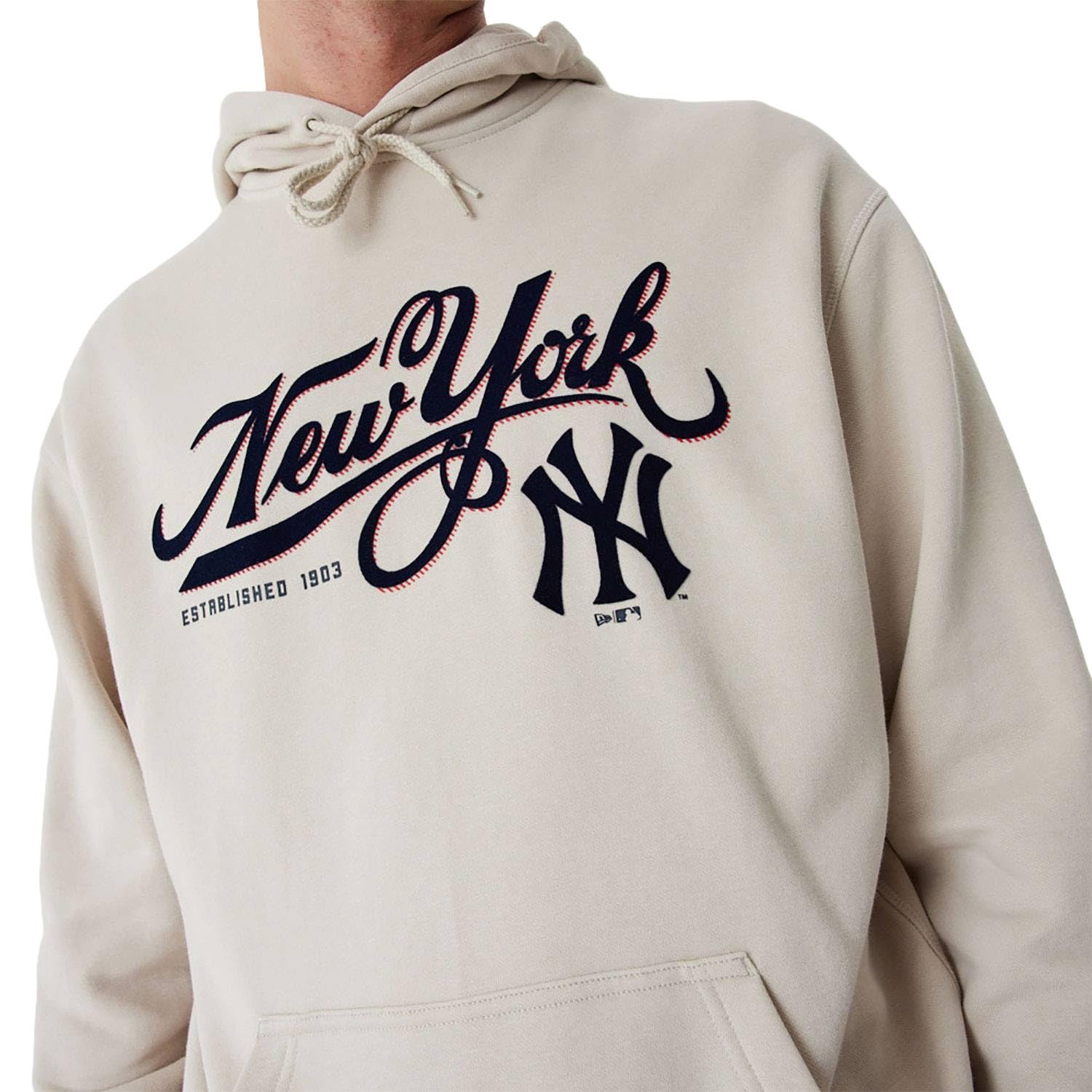New Era Bluza z kapturem Mężczyźni Mlb Retro Grphc Os Hoody Neyyan Stnnvy New York Yankees