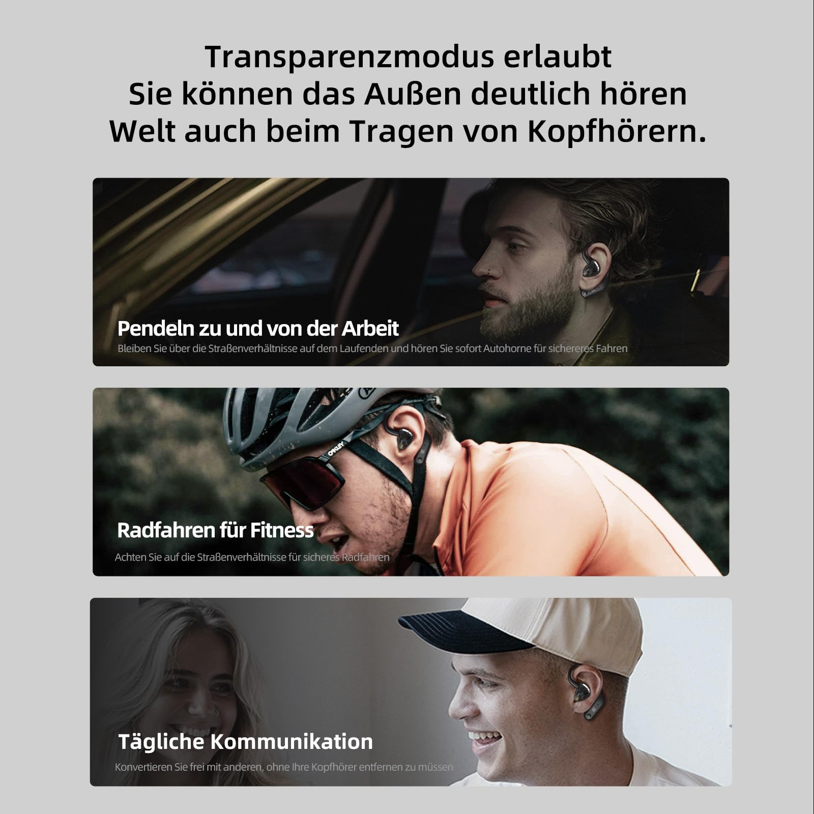 KZ AN01 IEM Adattatore Bluetooth per cuffie, Modulo per cuffie Bluetooth 5.4 True Wireless, cuffie wireless con gancio auricolare e cancellazione attiva del rumore (ANC), 40 ore di riproduzione