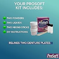 Vista 3 de Prosoft revestimiento para dentaduras postizas 2 placas para dentaduras postizas.