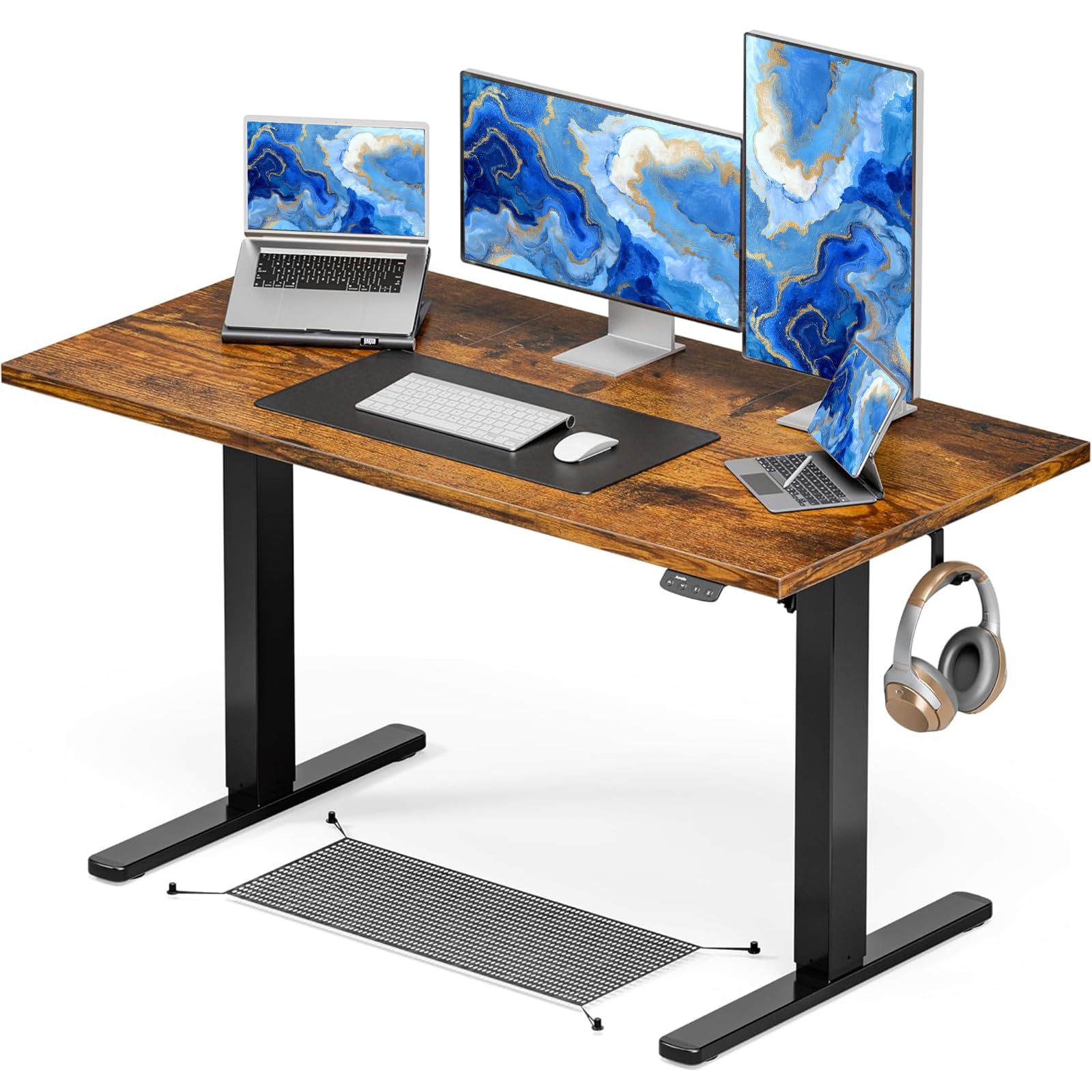 Adjustable Standing Desk with Cable Management 48 X 24 Inches Electric Stand Up Desk 176LBS Load 2 Memory