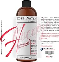 Vista 7 de Hidrosol de agua de rosas – 8 onzas y pulverizador – 100% natural puro vapor destilado búlgaro agua de rosas facial floral hidratante niebla