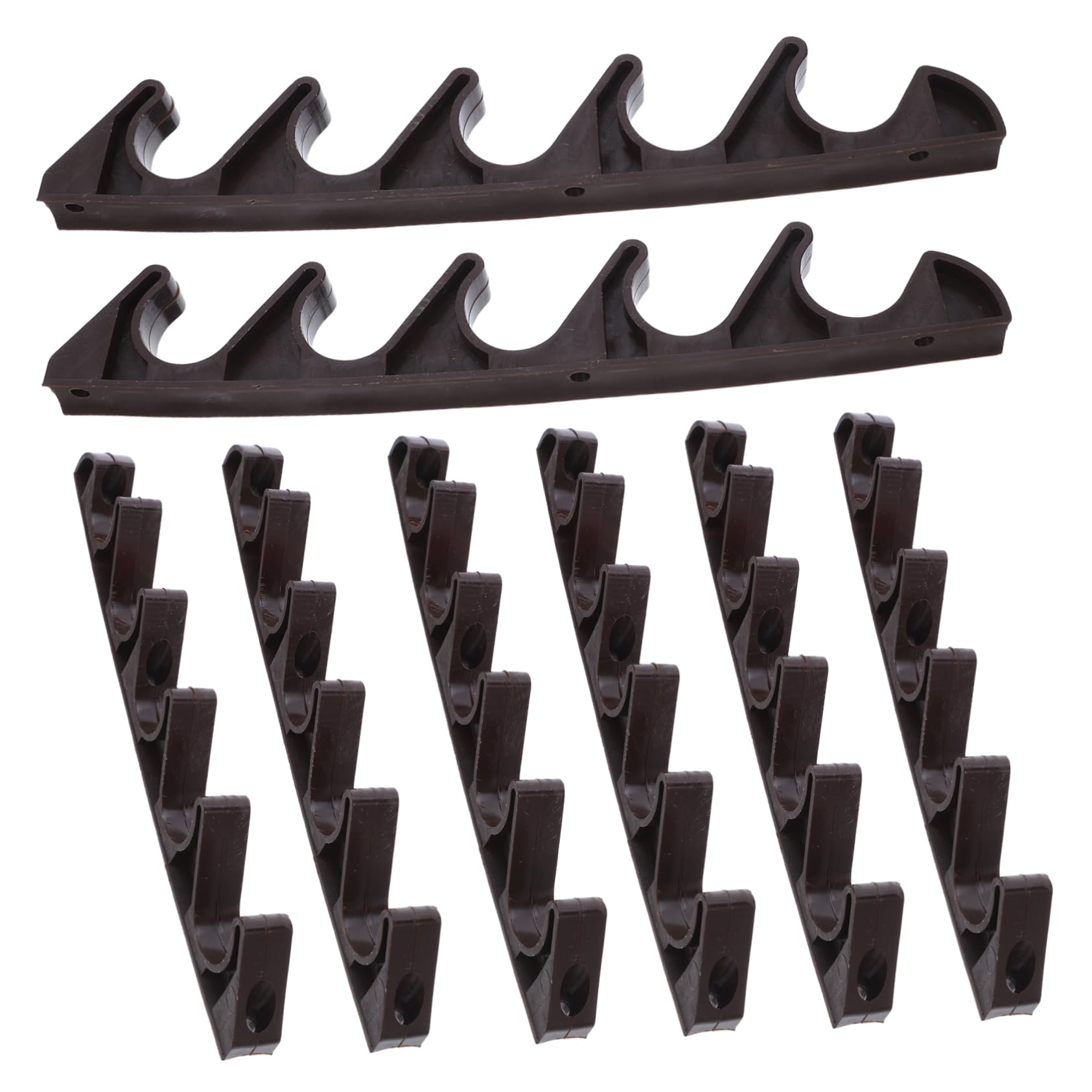 8 Soportes de Nylon para Sillas de Jardín Exterior Diseño de Cinco Dientes y Ajuste de Cinco Posiciones, Resistentes al Clima para Aventuras al Aire Libre