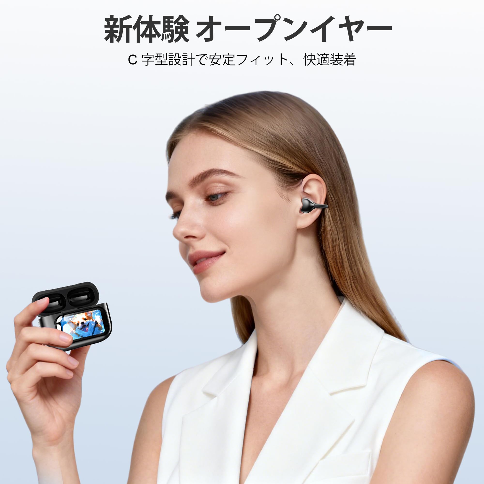 Amazon.co.jp: イヤホン Bluetooth ワイヤレスイヤホン【S10 耳元