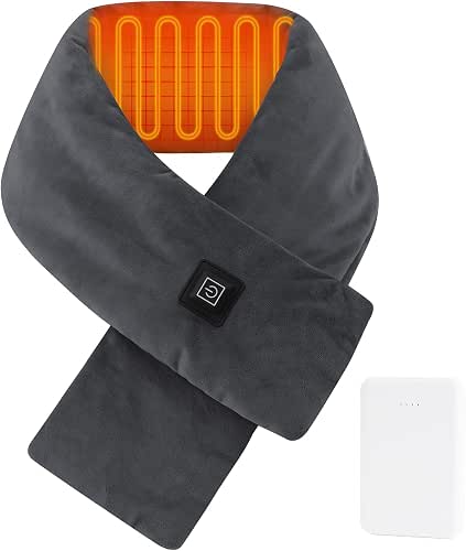 Heated Neck Wrap with 5000 mAh Power Bank, Cordless Heating