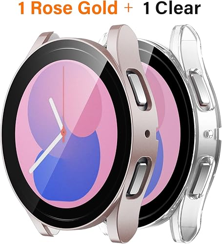 Miniatura 8 de Amizee Paquete de 2 fundas protectoras de pantalla compatibles con Samsung Galaxy Watch 5Galaxy Watch 4 de 1.575 pulgadas, con protector de pantalla