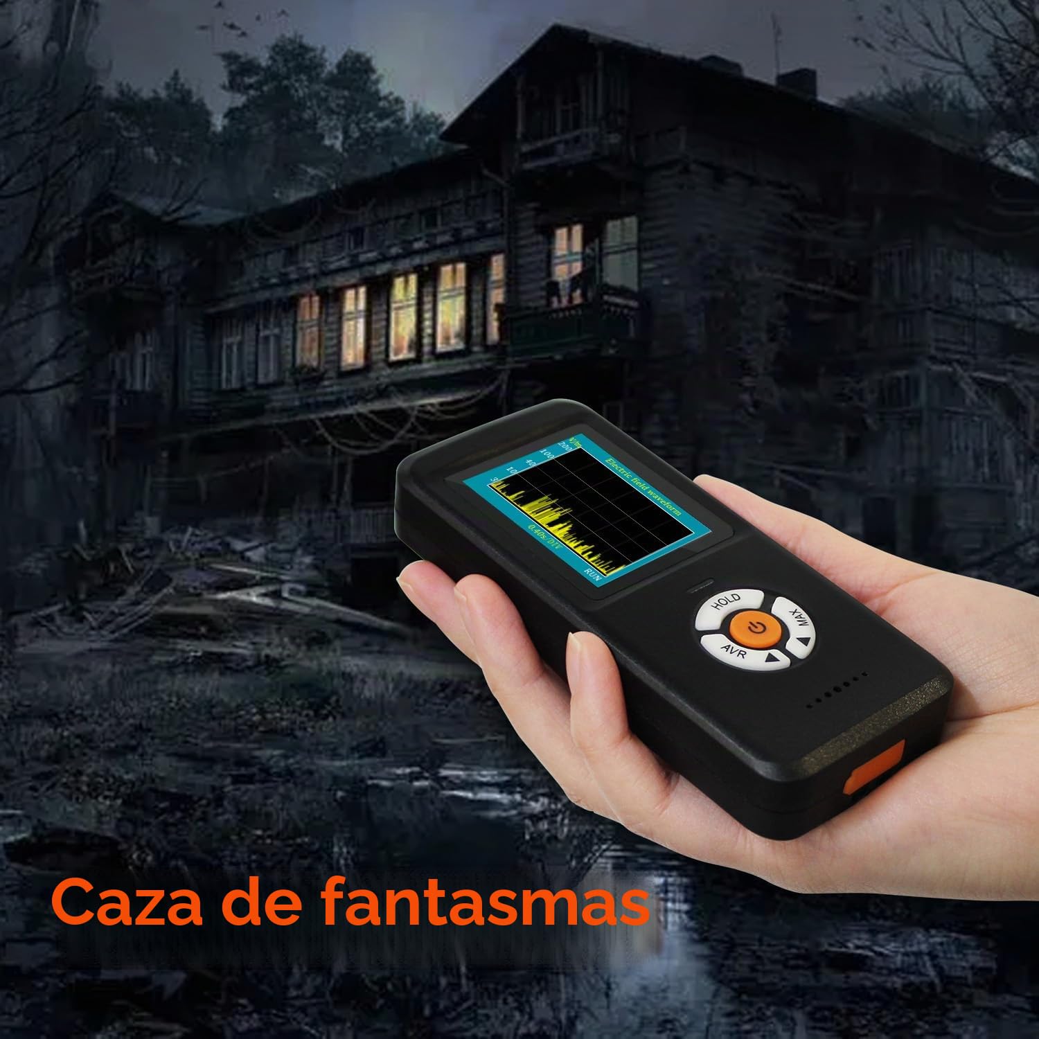 Medidor EMF Actualizado, 3 en 1 Digital/Gráfico Detector de Radiación de Campo Electromagnético para EF/RF/MF, Detector EMF Digital de Mano con LCD para la caza de fantasmas, Hogar, Oficina