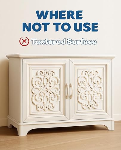 Miniatura 5 de Maveek - Paquete de 4 cerraduras de gabinete a prueba de bebés, cerraduras de cajón a prueba de niños, doble botón blanco para nevera, inodoro,