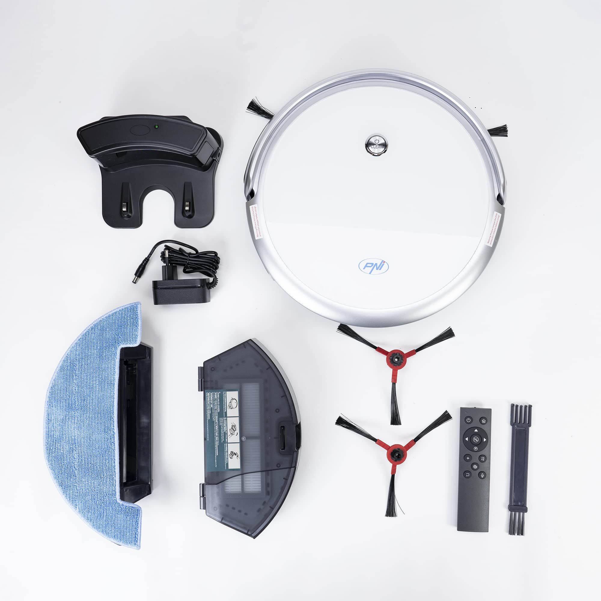 Robot odkurzacz inteligentny PNI SafeHome Cleaner PTV35 WiFi, 30 W, dedykowana aplikacja Tuya Smart, integracja w scenariuszach i inteligentna automatyka z innymi produktami kompatybilnymi z Tuya