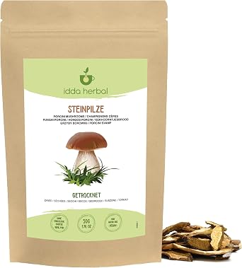 IDDA Herbal Dried Porcini Mushrooms 50g 1.76 oz, Boletus Edilus, Dried Mushrooms for Cooking