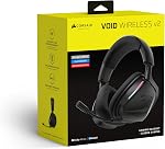 Casque de jeu sans fil CORSAIR Void v2 avec Bluetooth pour PC, PS5, PS4, Switch, mobile – Dolby Atmos, batterie de 70 heures, double sans fil, léger, charge rapide – Carbone