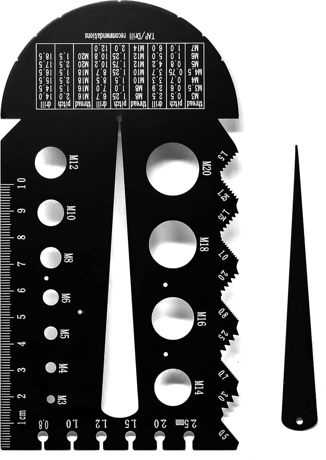 Wen ME210G Metric and Imperial Metal Thread Pitch Multi-Gauge with Carrying Case, Two Pack, Black
