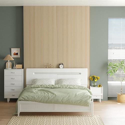 Miniatura 6 de Oxdigi Papel tapiz de listones de madera para despegar y pegar, papel adhesivo autoadhesivo con efecto 3D, impermeable y extraíble, papel adhesivo