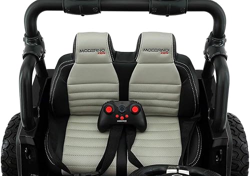 Miniatura 2 de 2021 - Camión explorador de 12 voltios, ruedas LED alimentadas por pilas, 2 plazas, coche de juguete para niños, asiento de cuero, reproductor de