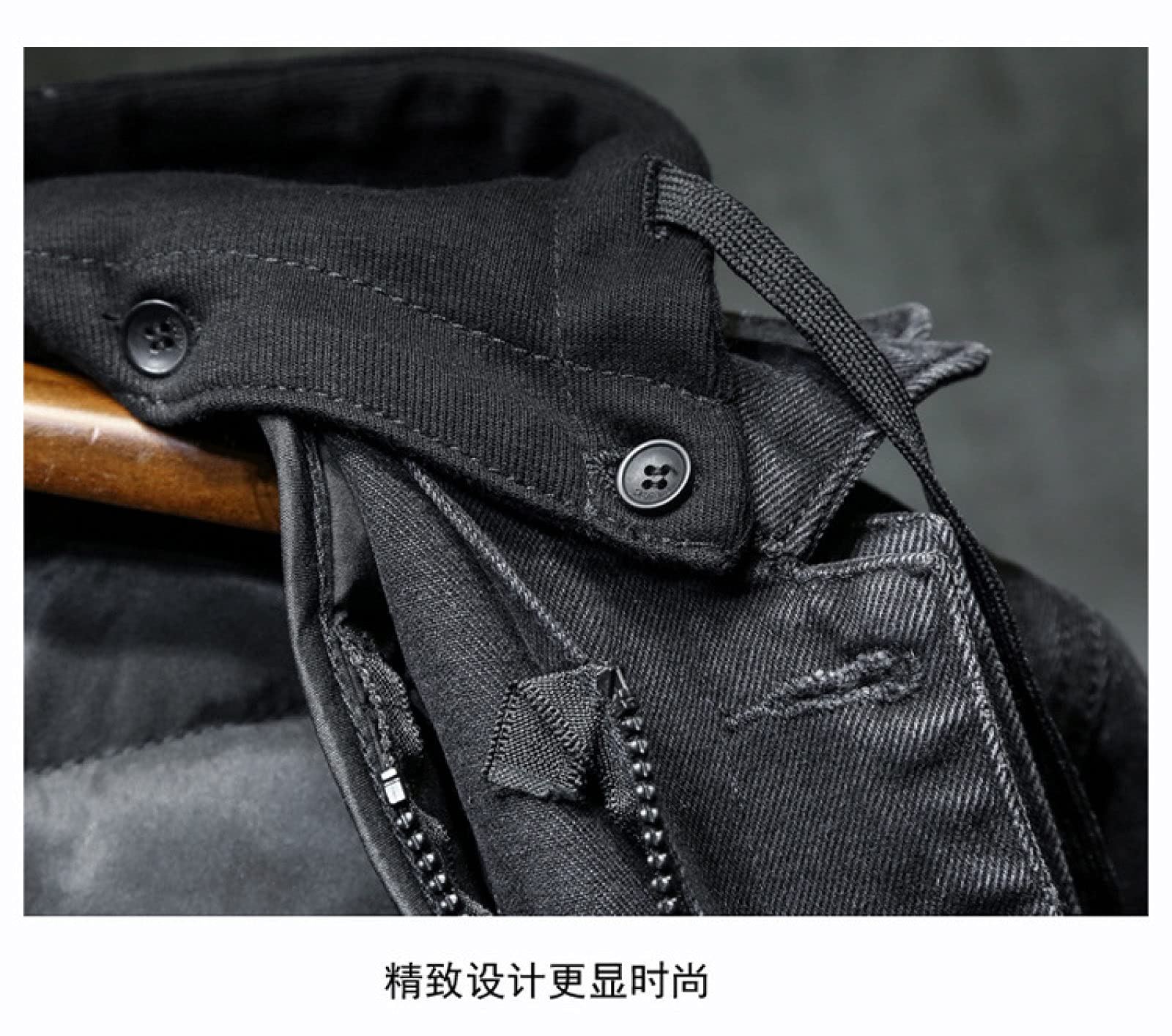 Chaqueta Vaquera Forrada Para Hombre - Abrigo De Vaquero Occidental Sherpa De Invierno Acolchado Con Capucha, Herramientas Multibolsillos Thicken Trucker Jeans Outwear, Abotonado Manga Larga Tall