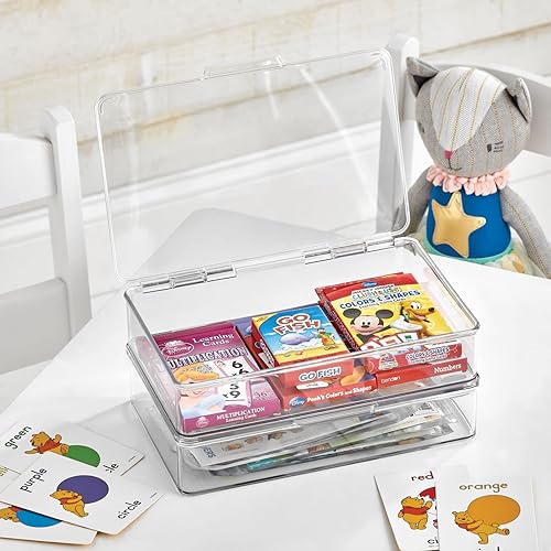 Miniatura 2 de mDesign - Recipiente de plástico, apilable, con tapa, para el hogar