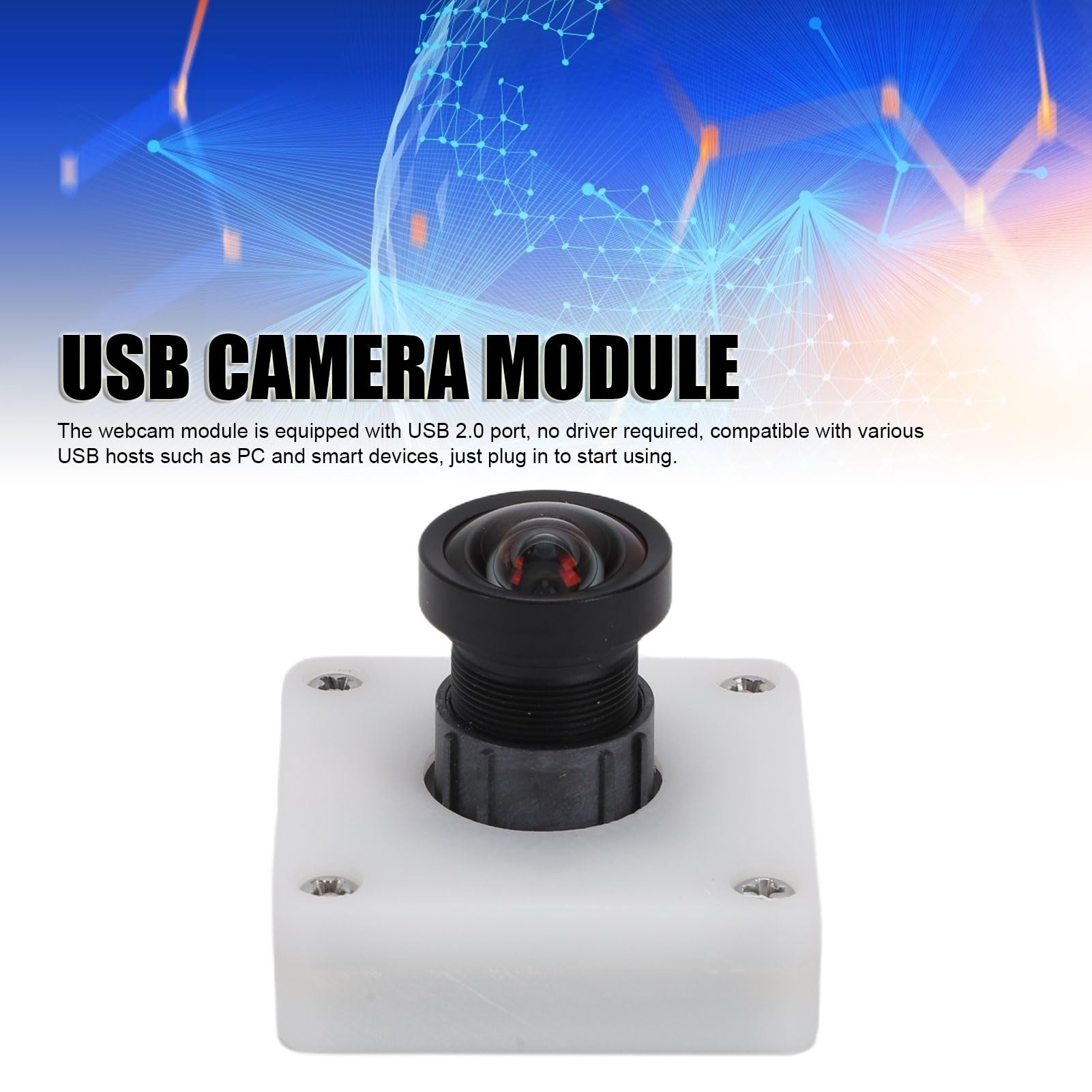 Jectse Módulo de Cámara USB 2.0, Sensor IMX577 de 12 MP, Lente sin Distorsión FOV de 113°, Compatible con Resolución 3840x3024, con Cable USB Tipo C, para Dispositivo Inteligente de PC
