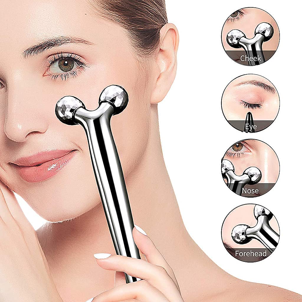 RUDRESHWAR Manual Non Electric Body, Face Massager Roller, ice Roller, 3D Massager Roller, Mini 3D Face Massager, And Anti Aging 100% Natural Stone Jade Roller With Gau Sha Stone Facial Massager RUDRESHWAR Manual Non Electric Body, Face Massager Roller, ice Roller, 3D Massager Roller, Mini 3D Face Massager, And Anti Aging 100% Natural Stone Jade Roller With Gau Sha Stone Facial Massager