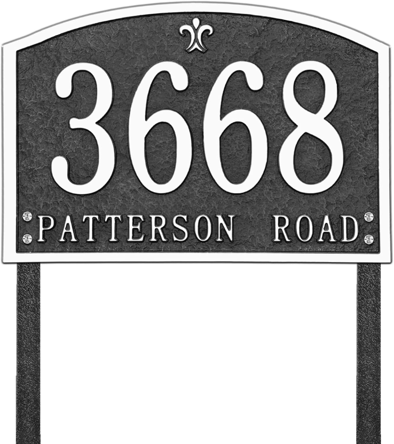 Address Sign Lawn Mounted Personalized House Number Sign