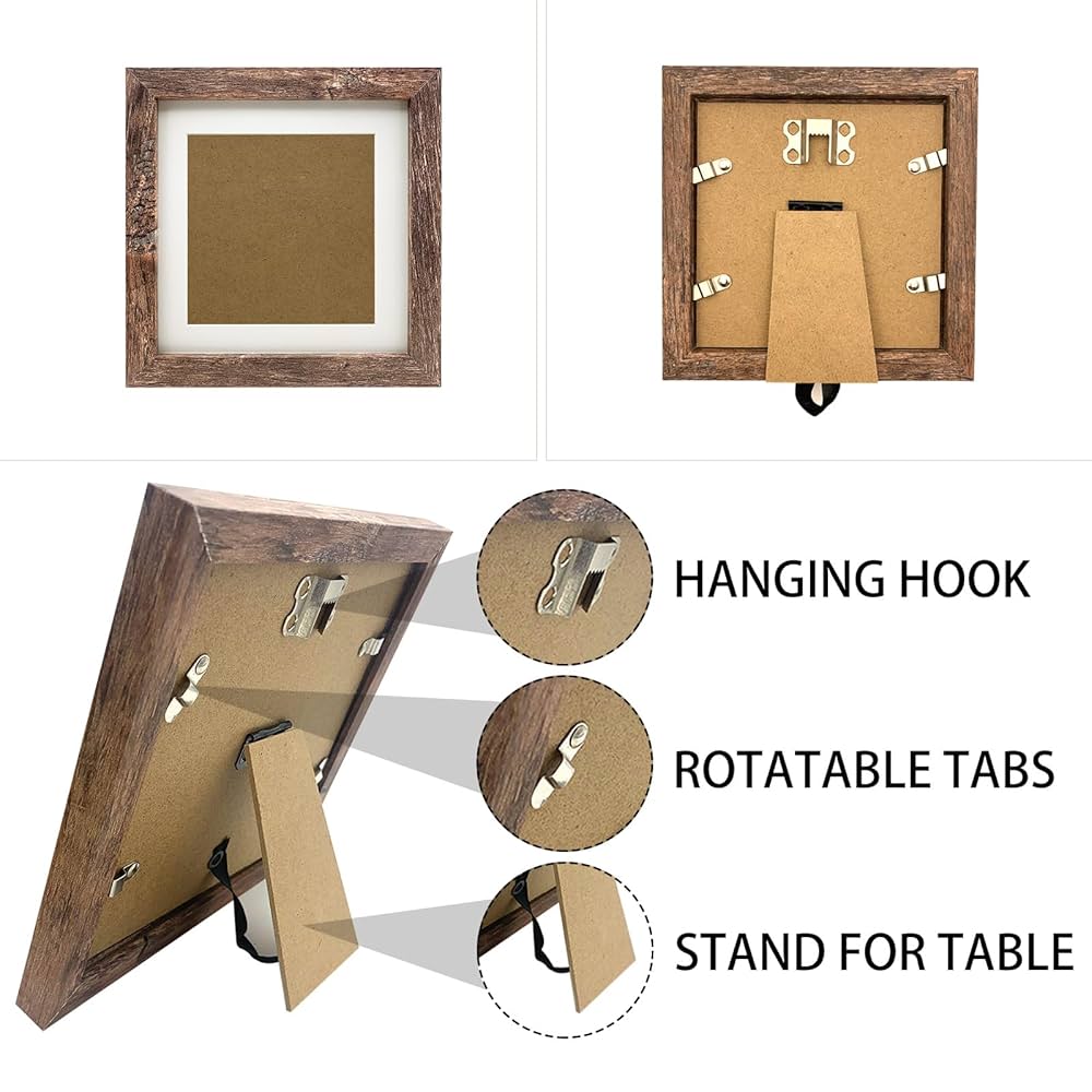 フォトフレーム   PICTURE FRAMES Amazon.com - LEKAIYA 7x7 Picture Frames Set of 2, Square