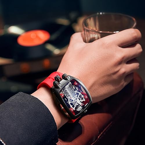 Miniatura 7 de FEICE Watches for Men Automatic Skeleton Watch Waterproof Mineral Glass Japanese Movement Supercar Wristwatch Anti Shock Business Tourbillon FM666