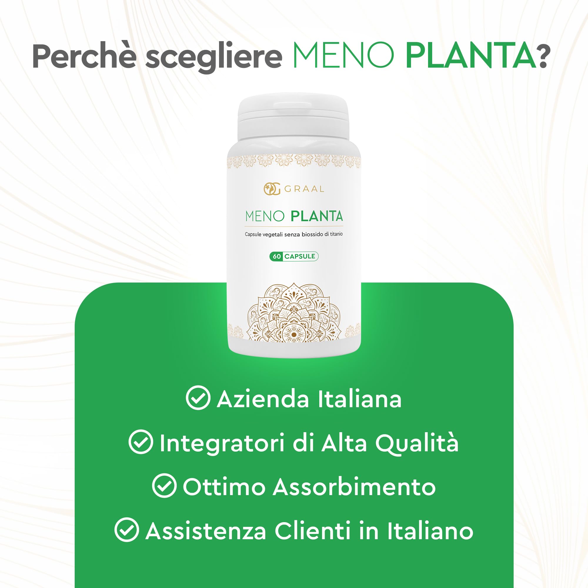 Graal Menopausa Integratori: Sollievo per Vampate e Sintomi con Ingredienti Naturali, i Migliori Rimedi per una Menopausa Confortevole e Rilassante.