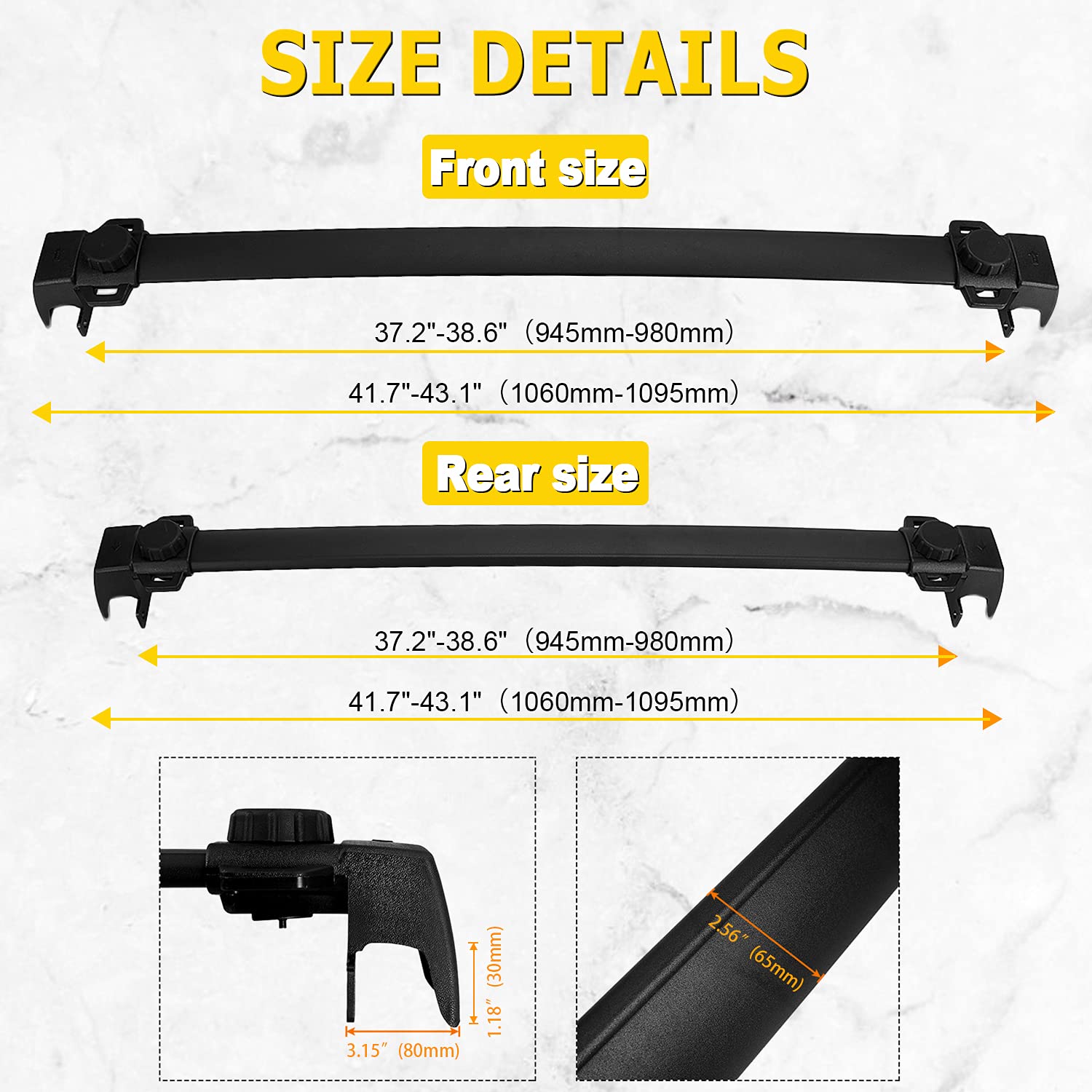 Buy AUXMART Roof Rack Cross Bars Fit for 20072022 Jeep Patriot with