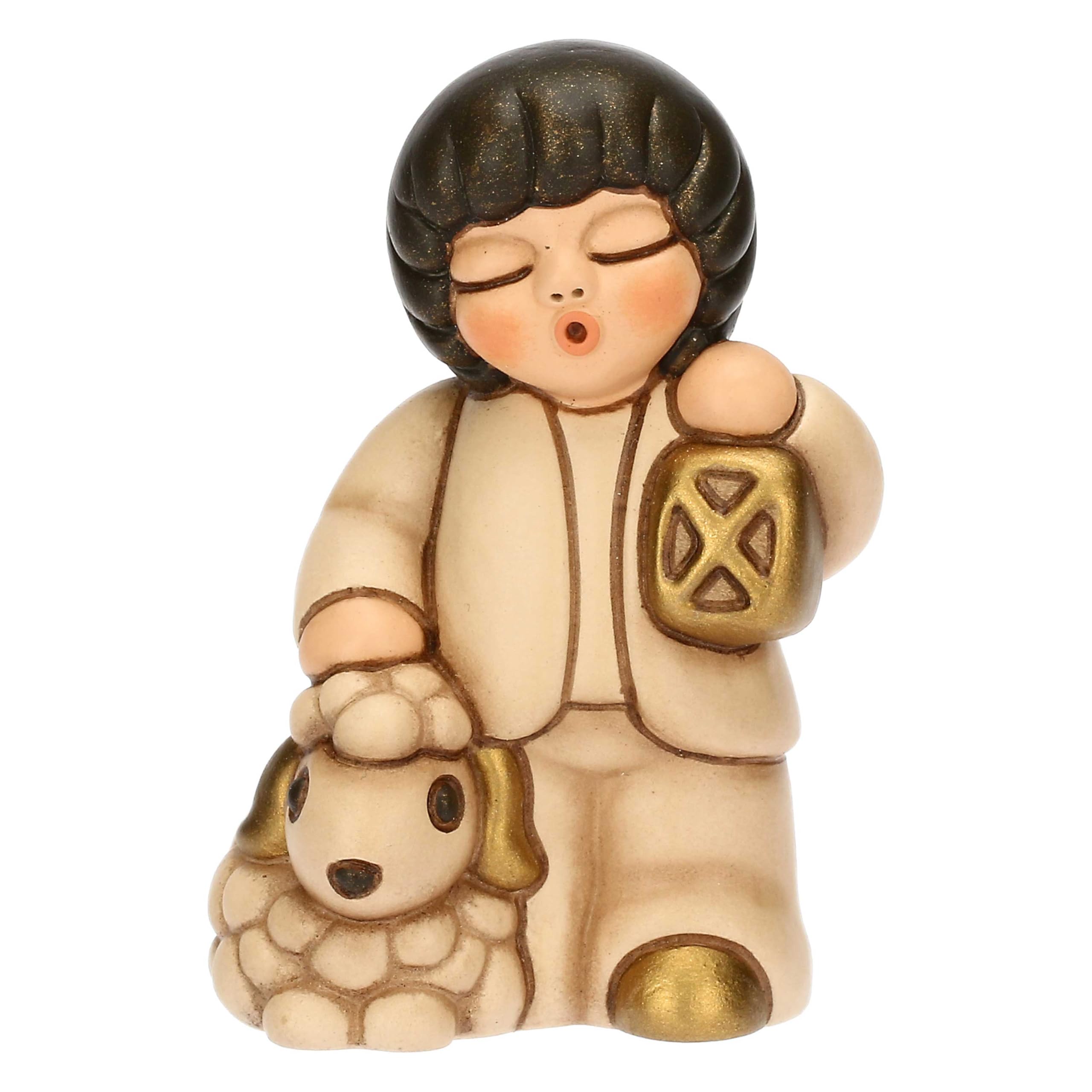 THUN - Baby with Lantern - Ceramic - Classic Nativity Collection - 4.5 x 3.2 x 6.5 cm